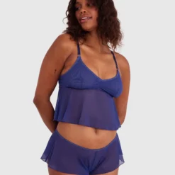 Aaliyah Sleep Short - Navy -brasnthings shop aaliyah sleep short navy 01451901 4