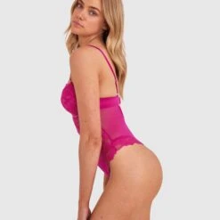 Annalise Push Up Bodysuit - Rose -brasnthings shop annalise push up bodysuit rose 01475801 7