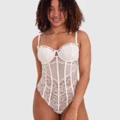 Bethany Underwire Bodysuit - Ivory -brasnthings shop bethany underwire bodysuit ivory 01373905 9