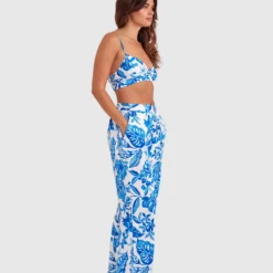 Blue Tropics Long Pant - Cobalt Blue -brasnthings shop blue tropics long pant cobalt blue 01464101 19