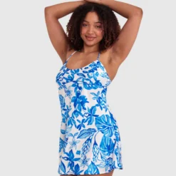 Blue Tropics Short Slip - Cobalt Blue