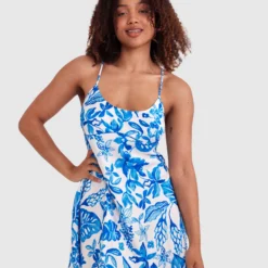 Blue Tropics Short Slip - Cobalt Blue -brasnthings shop blue tropics short slip cobalt blue 01464401 22