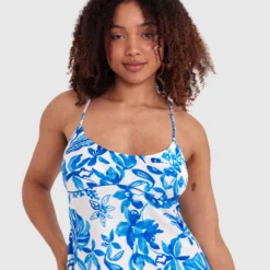 Blue Tropics Short Slip - Cobalt Blue -brasnthings shop blue tropics short slip cobalt blue 01464401 23