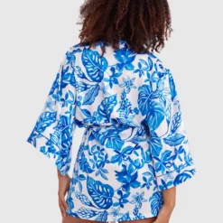 Blue Tropics Short Wrap - Cobalt Blue 9 Blue Tropics Short Wrap - Cobalt Blue -brasnthings shop blue tropics short wrap cobalt blue 01464501 23