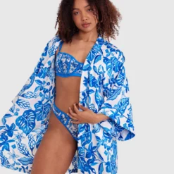 Blue Tropics Short Wrap - Cobalt Blue 10 Blue Tropics Short Wrap - Cobalt Blue -brasnthings shop blue tropics short wrap cobalt blue 01464501 24