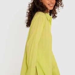 Carissa Long Sleeve Sleep Shirt - Bright Green -brasnthings shop carissa long sleeve sleep shirt bright green 01367702 8
