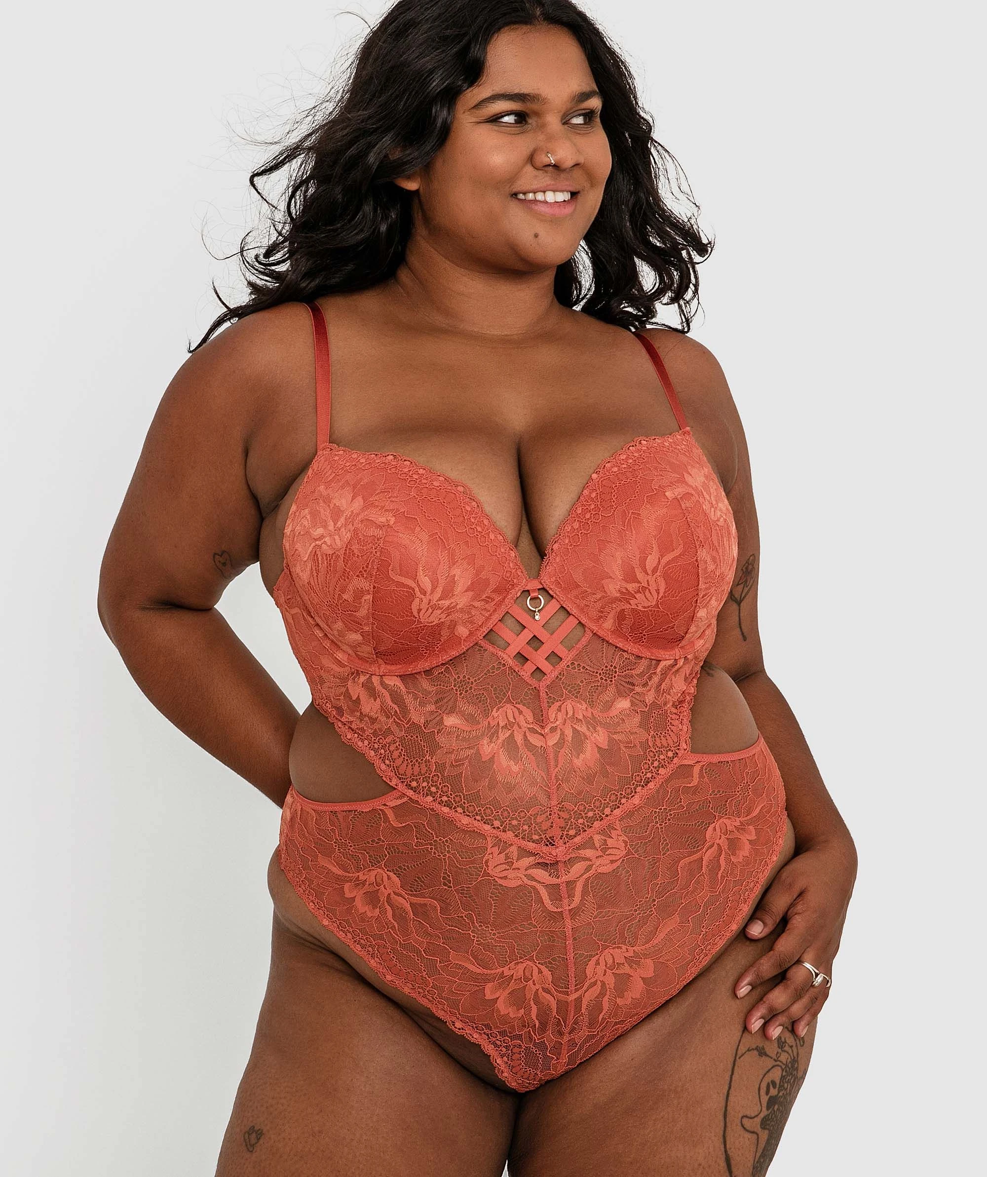 Cassidy Push Up Bodysuit - Rust 1 Cassidy Push Up Bodysuit - Rust