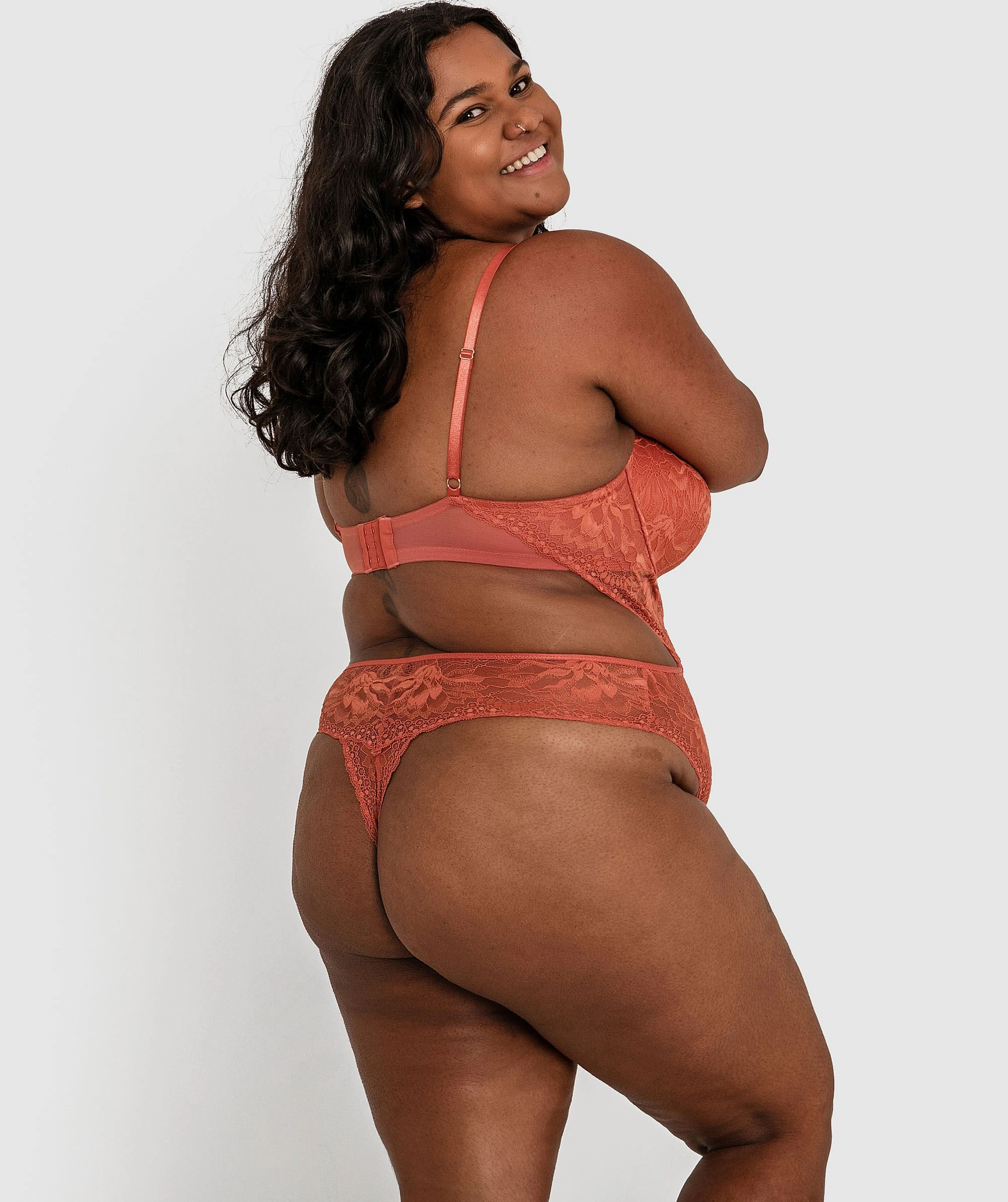 Cassidy Push Up Bodysuit - Rust 3 Cassidy Push Up Bodysuit - Rust - Image 3