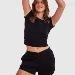 Chill V Front Short - Black -brasnthings shop chill v front short black 01440201 10