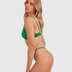 Clara Underwire & Mini V Set - Green -brasnthings shop clara underwire mini v set green 01490401 7