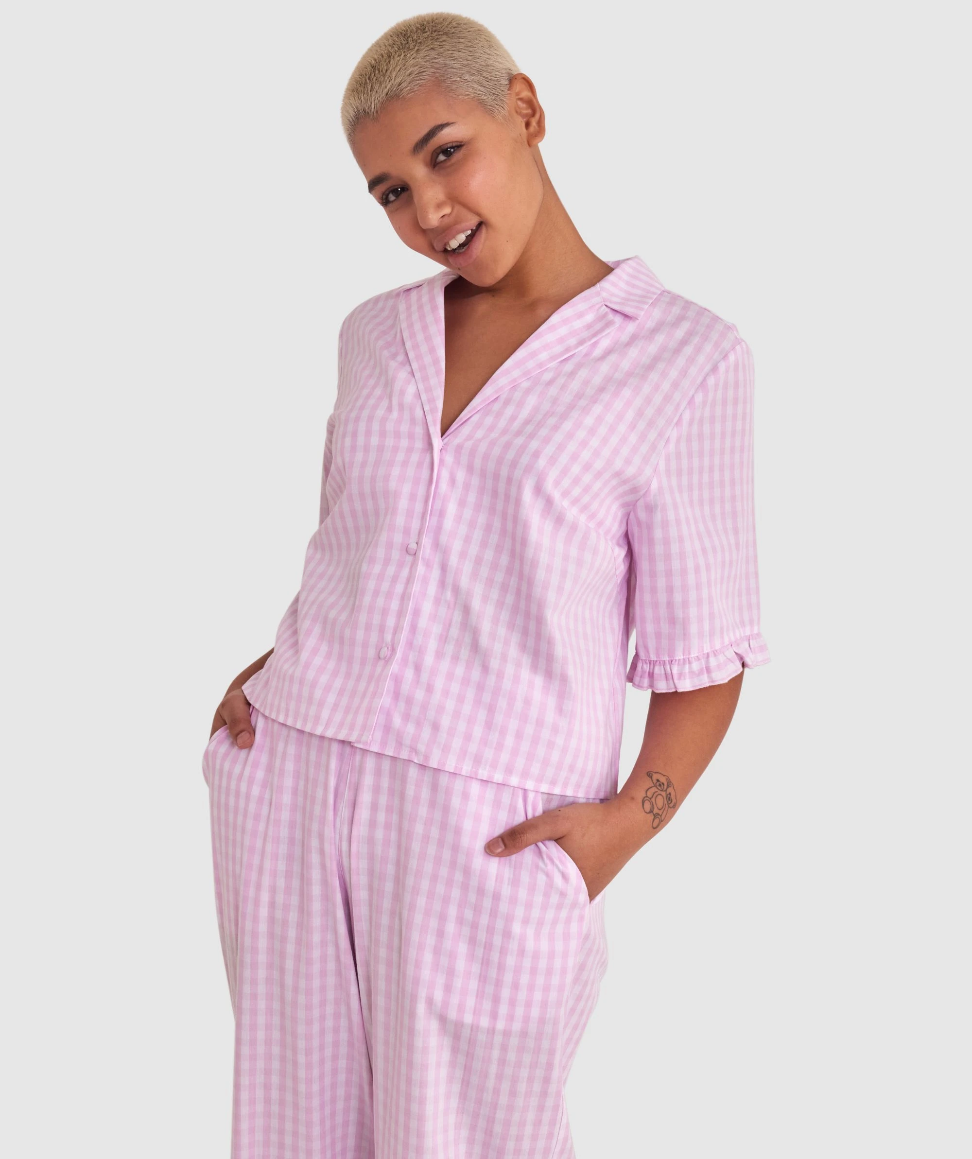 Dorothy Short Sleeve - Pale Pink 1 Dorothy Short Sleeve - Pale Pink