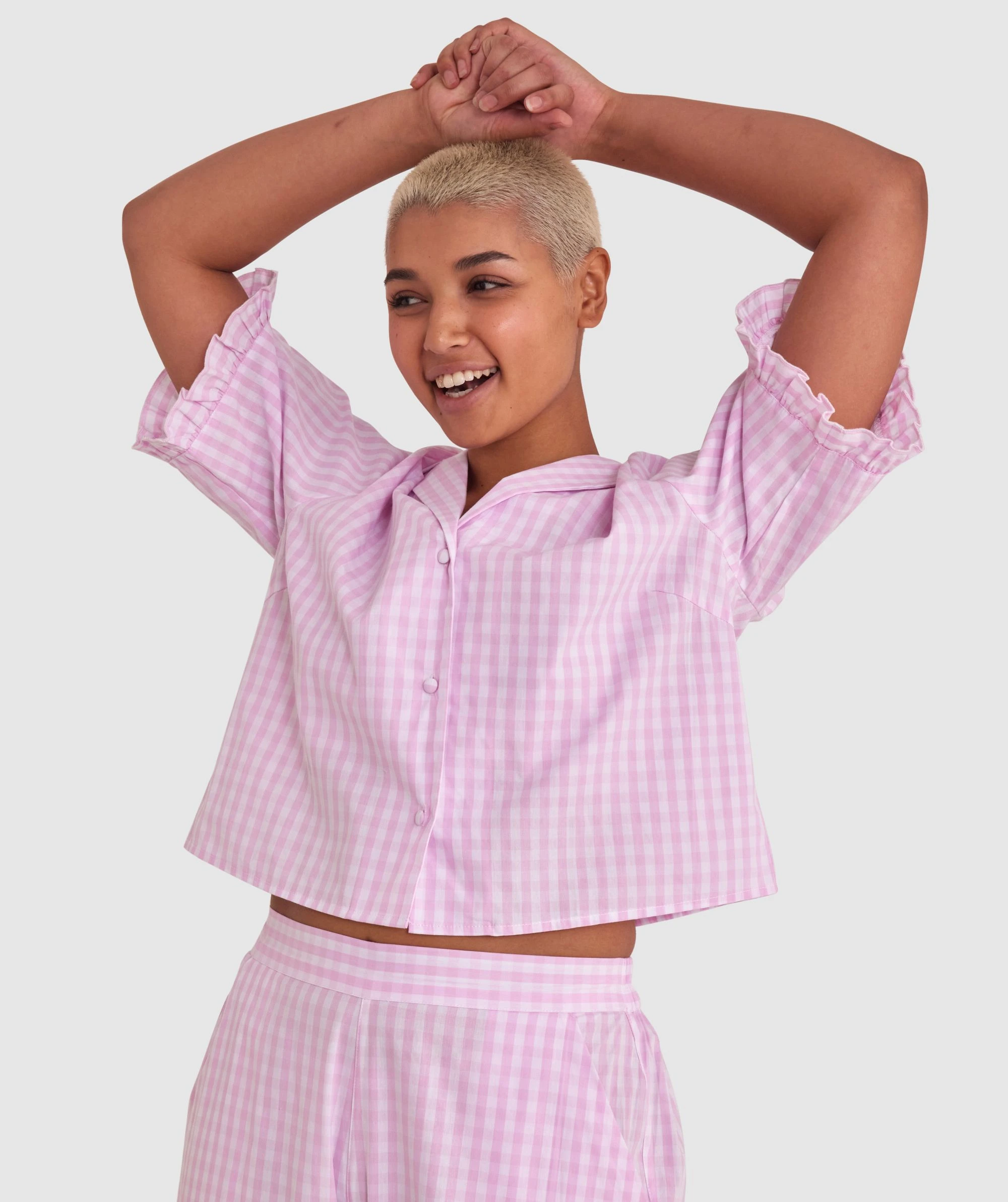 Dorothy Short Sleeve - Pale Pink 2 Dorothy Short Sleeve - Pale Pink - Image 2