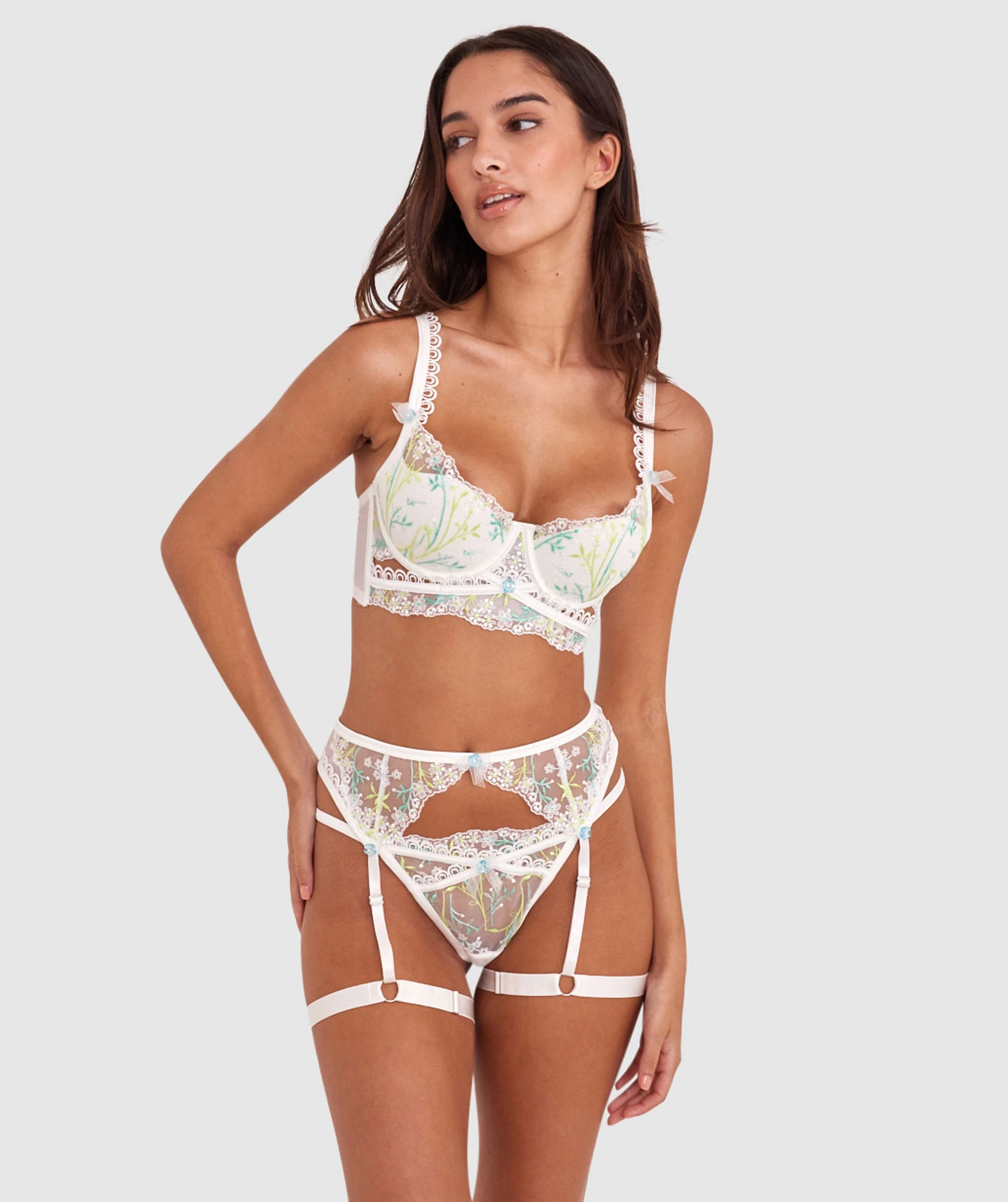 Enchanted A Daisy Summer Suspender - Ivory 2 Enchanted A Daisy Summer Suspender - Ivory - Image 2