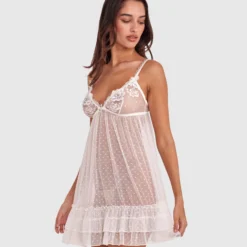 Enchanted Blooms Of Lisse Babydoll - Ivory -brasnthings shop enchanted blooms of lisse babydoll ivory 01460201 2