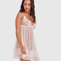 Enchanted Blooms Of Lisse Babydoll - Ivory -brasnthings shop enchanted blooms of lisse babydoll ivory 01460201 4