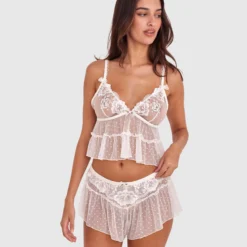 Enchanted Blooms Of Lisse Cami - Ivory -brasnthings shop enchanted blooms of lisse cami ivory 01488001 2