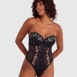 Enchanted Moonlight In Vermont Bodysuit - Black -brasnthings shop enchanted moonlight in vermont bodysuit black 01462701 3