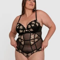 Enchanted Tuscan Sun Push Up Bodysuit - Black -brasnthings shop enchanted tuscan sun push up bodysuit black 01397701 10