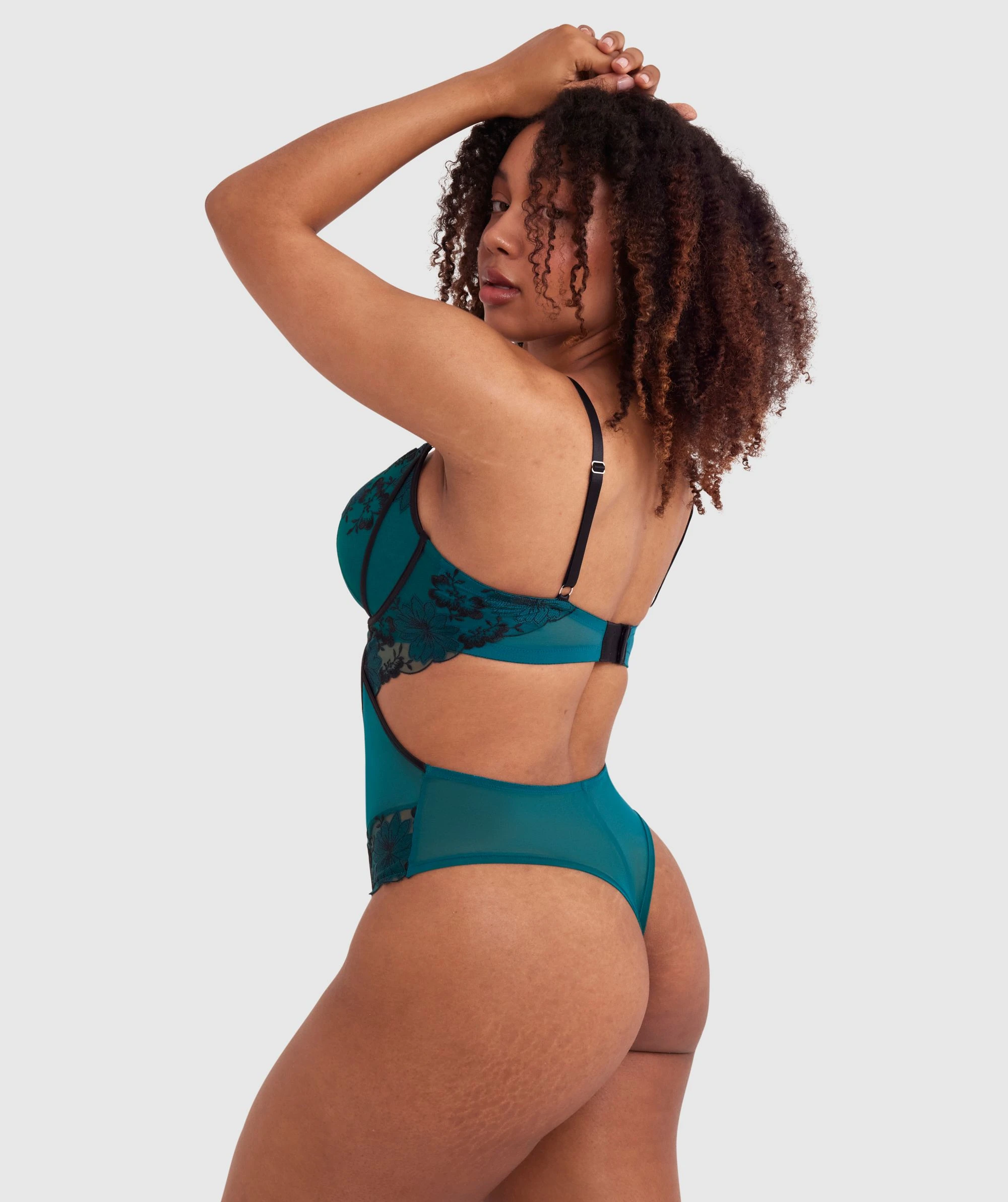 Evie Push Up Bodysuit - Dark Green 5 Evie Push Up Bodysuit - Dark Green - Image 5