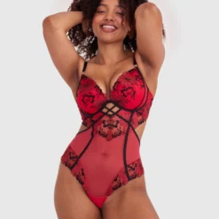 Evie Push Up Bodysuit - Red 12 Evie Push Up Bodysuit - Red -brasnthings shop evie push up bodysuit red 01449101 15