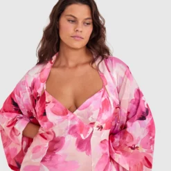 Florence Wrap With Large Scrunchie - Print Floral -brasnthings shop florence wrap with large scrunchie print floral 01465101 2