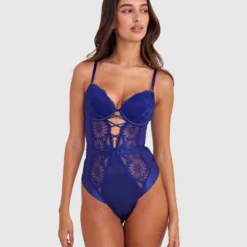 Floriane Push Up Bodysuit - Navy