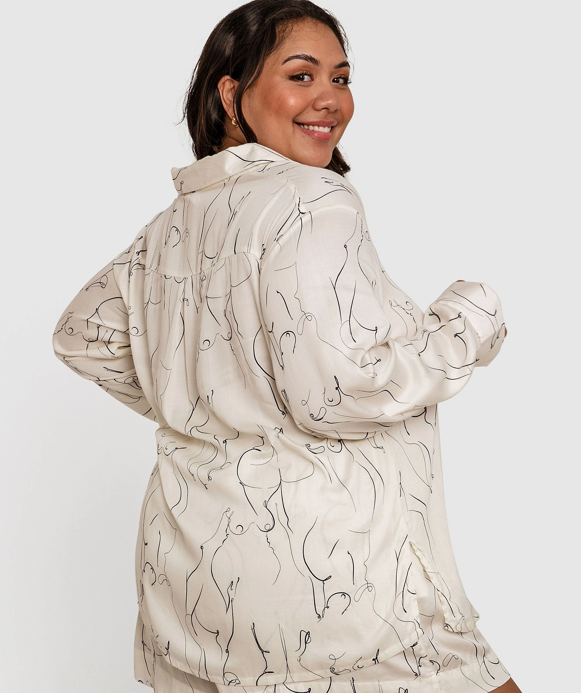 In The Nude Long Sleeve Sleep Shirt - Print 5 In The Nude Long Sleeve Sleep Shirt - Print - Image 5