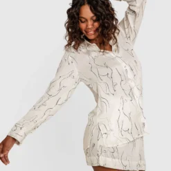 In The Nude Long Sleeve Sleep Shirt - Print 7 In The Nude Long Sleeve Sleep Shirt - Print -brasnthings shop in the nude long sleeve sleep shirt print 01390701 5