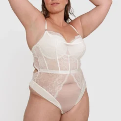 Inez Push Up Balconette Bodysuit - Ivory