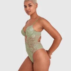 Ingrid Push Up Bodysuit - Khaki 10 Ingrid Push Up Bodysuit - Khaki -brasnthings shop ingrid push up bodysuit khaki 01279403 12