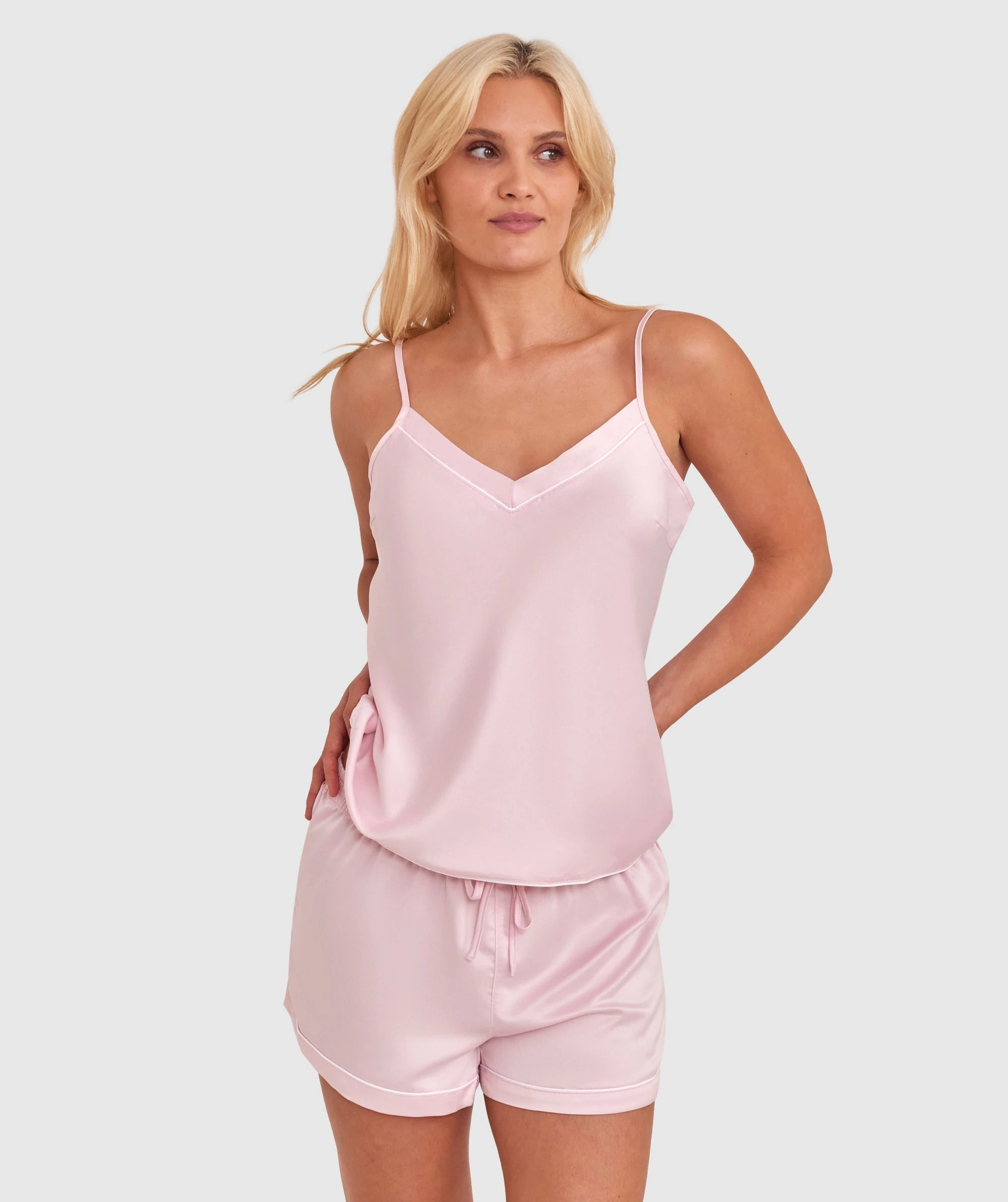 Liquid Satin Cami - Light Pink 1 Liquid Satin Cami - Light Pink