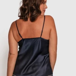 Liquid Satin Cami - Navy -brasnthings shop liquid satin cami navy 00634407 8