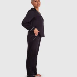 Liquid Satin Long Pant - Black 9 Liquid Satin Long Pant - Black -brasnthings shop liquid satin long pant black 01344807 16
