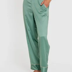 Liquid Satin Long Pant - Green