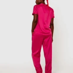 brasnthings shop -brasnthings shop liquid satin long pant magenta 01344803 7