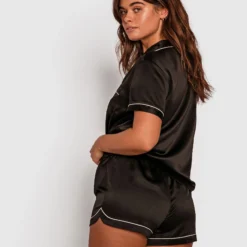 Liquid Satin Short - Black -brasnthings shop liquid satin short black 00634506 4