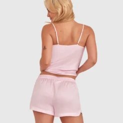 Liquid Satin Shorts - Pink -brasnthings shop liquid satin shorts pink 00634507 3