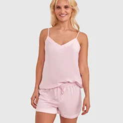 Liquid Satin Shorts - Pink -brasnthings shop liquid satin shorts pink 00634507 4