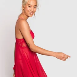 Nicolette Push Up Babydoll - Red -brasnthings shop nicolette push up babydoll red 01099001 2