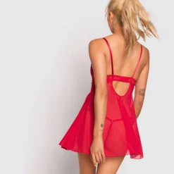 Nicolette Push Up Babydoll - Red -brasnthings shop nicolette push up babydoll red 01099001 3