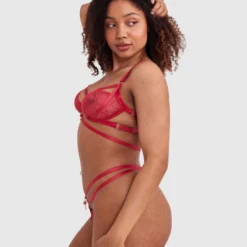 Night Games Bleeding Hearts Soft Cup & Mini V Set - Red -brasnthings shop night games bleeding hearts soft cup mini v set red 01468201 17