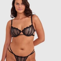 Night Games Desires Soft Cup & Mini V Set - Black