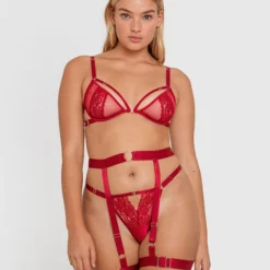 Night Games Domme Suspender - Dark Red 6 Night Games Domme Suspender - Dark Red -brasnthings shop night games domme suspender dark red 01135202 3