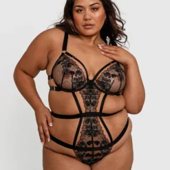 Night Games Empowered Underwire Bodysuit - Black