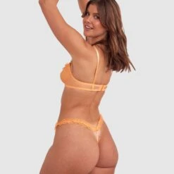 Night Games Frill Me Up Underwire & Mini V Set - Light Orange -brasnthings shop night games frill me up underwire mini v set light orange 01430801 6
