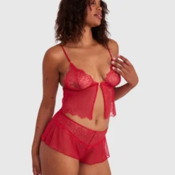 Night Games Mystic French Knicker - Red -brasnthings shop night games mystic french knicker red 01432501 6