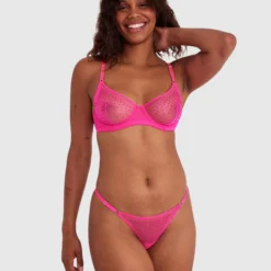 Night Games Night Lights Underwire & Mini V Set - Hot Pink 8 Night Games Night Lights Underwire & Mini V Set - Hot Pink -brasnthings shop night games night lights underwire mini v set hot pink 01432701 4