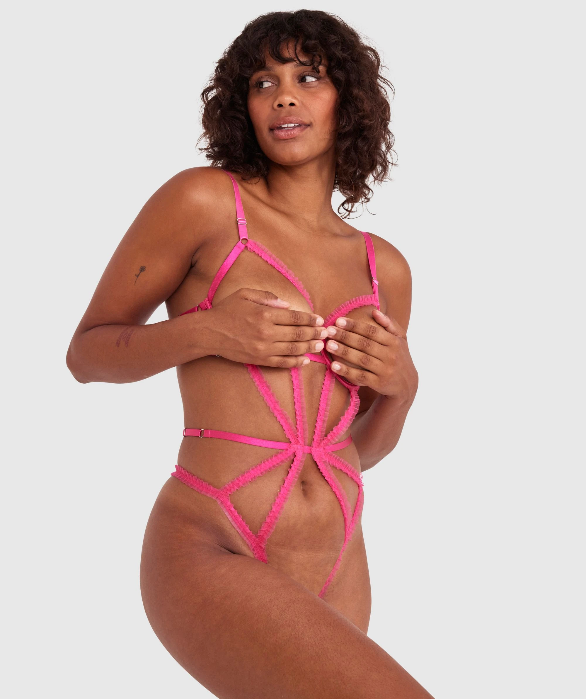 Night Games Prom Queen Bedroom Bodysuit - Pink 1 Night Games Prom Queen Bedroom Bodysuit - Pink