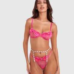 Night Games Prom Queen Crystal Suspender - Pink -brasnthings shop night games prom queen crystal suspender pink 01488801 2