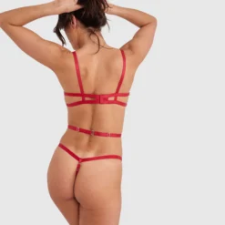 Night Games Sassy Cupless Bodysuit - Red -brasnthings shop night games sassy cupless bodysuit red 01449701 4